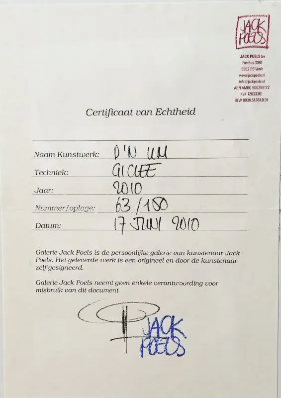 Gelimiteerde zeefdruk / glicee van Jac Poels