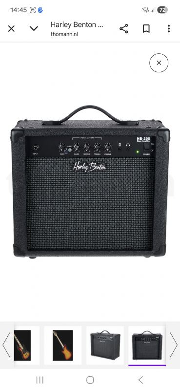 Harley Benton basgitaar met versterker