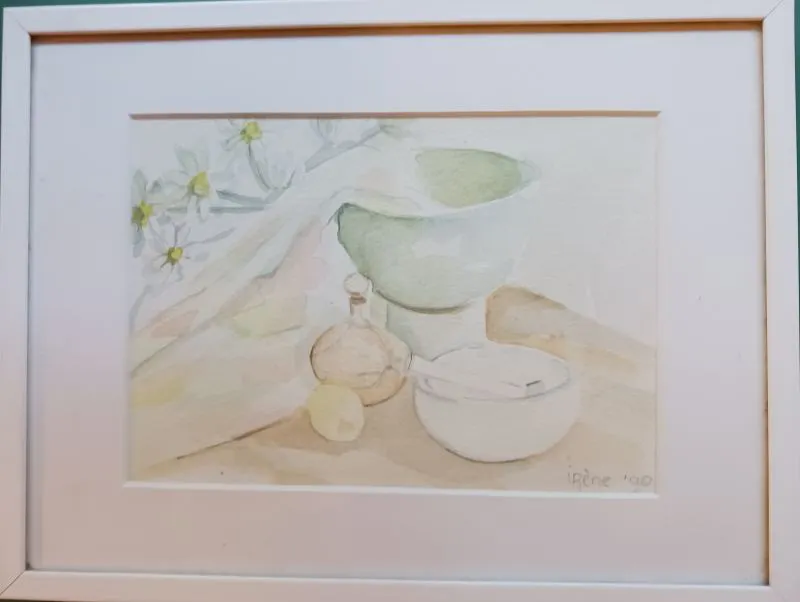 Aquarel van Irene Wedemijer, deel van drieluik ST-06-02