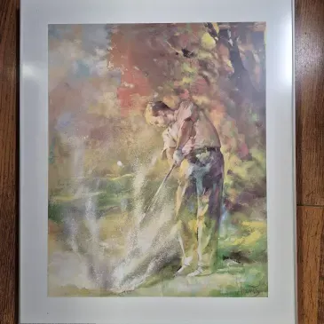 Schilderij golfer NdS-01