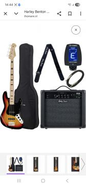 Harley Benton basgitaar met versterker
