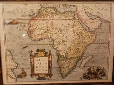 Oude geografische prent van Afrika. ST-02.01