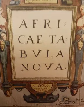 Oude geografische prent van Afrika. ST-02.01