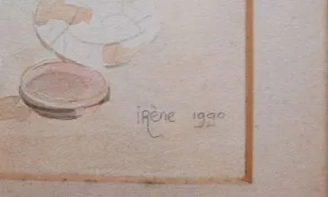 Aquarel van Irene Wedemijer, deel van drieluik ST-06-03